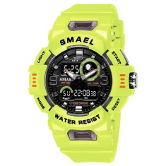 Ceas de mana barbatesc Smael Army Militar Sport Analog Quartz Digital Cronometru Verde foto
