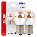 Becuri halogen PY21W 12V 21W BAU15S LumiTec portocaliu crom 2 buc AMIO-04627
