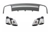 Difuzor Bara Spate cu Ornamente Evacuare Audi A4 B8 Facelift (2012-2015) Sedan Avant S4 Design Performance AutoTuning, KITT