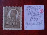 1920 Romania- Ferd. b. mare Mi257y-H.alba-sarniera, Nestampilat