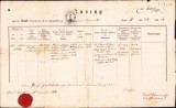 HST A1728 Extras matricola bisericească Șeica Mare 1868 sigiliu &icirc;n ceară roșie