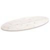 VidaXL Blat de masă, alb, 110x55x2,5 cm, lemn masiv de pin, oval 824336