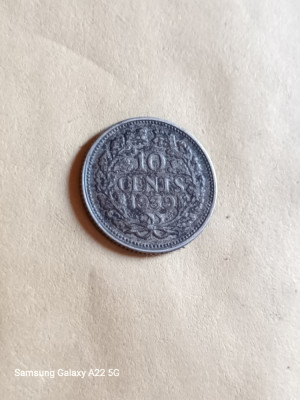 10 centi 1939 olanda argint foto
