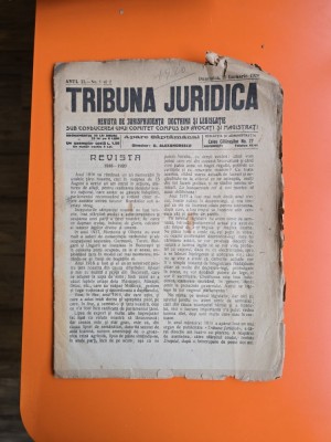 Tribuna Juridica nr. 1-2/11.01.1920 foto