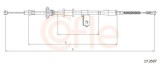 Cablu frana de parcare Chevrolet Nubira; Daewoo Musso, Nubira Motor 1.6 16V, 1.8, 2.0 16V, 2.3, parte montare stanga, spate, lungime 1654/1454 mm,