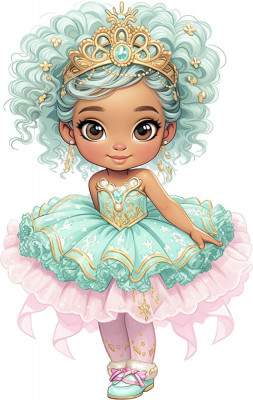 Sticker decorativ, Printesa, Turcoaz, 1378STK-1 foto