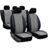 Set Huse Scaune Auto pentru Ssangyong Rexton - Pok-Ter Perline, Piele Ecologica, Negru - Gri, 9 piese