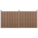[neu.holz]&reg; Gard Jupiter 2 panouri,185 x 376 cm, WPC, maro HausGarden Leisure