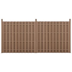 [neu.holz]? Gard Jupiter 2 panouri,185 x 376 cm, WPC, maro HausGarden Leisure foto