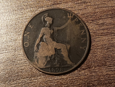 M3 C50 - Moneda foarte veche - Anglia - one penny - 1898 foto