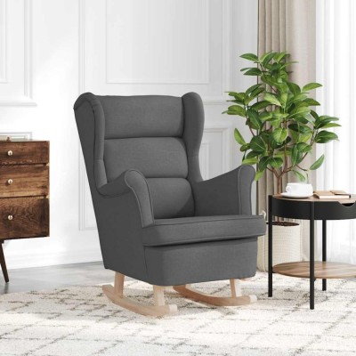 vidaXL Scaun balansoar, gri &amp;icirc;nchis, 74x90x102 cm, material textil 4016920 foto