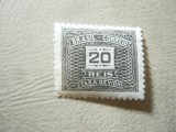Timbru Brazilia 1919 - Cifra Taxe , val. 20r dantelura 12 1/2 - rar , pliu, Nestampilat