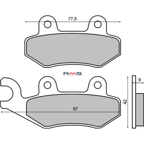 Placute frana Kymco Agility 50 07/ Malaguti Centro 160 08 MCB689 Cod Produs: MX_NEW 225100580RM