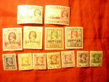 Serie Burma colonie britanica 1946 Rege George VI ,supratipar Service ,13 valori, Nestampilat