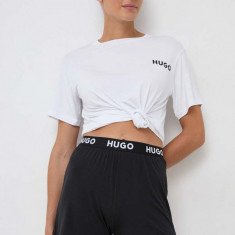 HUGO pantaloni scurți de pijama femei, culoarea negru 50490704