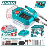 TOTAL - MINI POLIZOR - 20V - 2.0Ah (INCLUDE ACUMULATOR SI INCARCATOR) PowerTool TopQuality