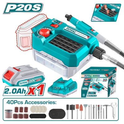 TOTAL - MINI POLIZOR - 20V - 2.0Ah (INCLUDE ACUMULATOR SI INCARCATOR) PowerTool TopQuality foto