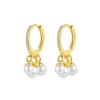 Cercei din argint Gold Pearls-cod ARG290E, Argintboutique