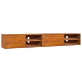 Cumpara ieftin Dulap TV montat pe perete, 180 x 30 x 30 cm, lemn masiv de tec