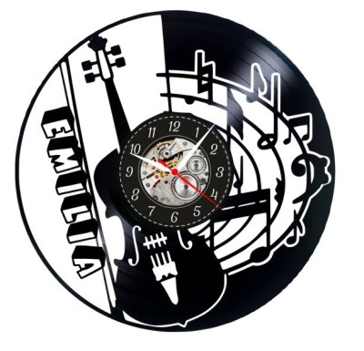 VIOLONIST- ceas de perete (personalizabil) foto
