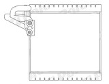 Evaporator AC Renault Captur 20, Clio 20; motor 1.0, 1.0 TCe, 1.3 TCe, 1.5 dci, 1.6 E-Tech, dimensiuni [mm] 225x235x38, iesire 14,4mm, intrare