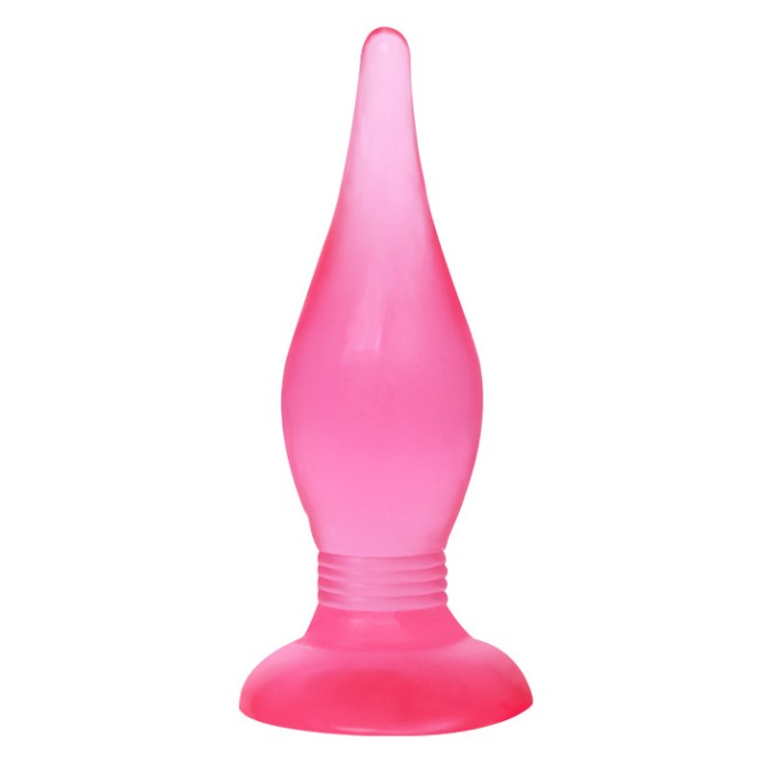 Dop Anal Fantasy, cu Ventuza, PVC, Roz, 14 cm