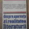 DESPRE APARENTA SI REALITATEA LITERATURII-MONICA SPIRIDON