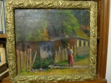 Shakirov Sebestyen (1893-1966) peisaj de tara Scoala Baia Mare 40/30cm
