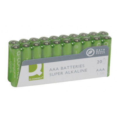 Baterii Alcaline Q-CONNECT R3, Tip AAA, 1.5V, 20 Buc/Set, Baterii AAA, Baterii de Unica Folosinta, Baterii fara Mercur foto