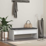 vidaXL Bancă pentru hol cu pernă Alb 103 x 38 x 40 cm 891560