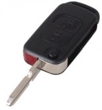 Set 2 bucati - Carcasa cheie Topautochei&amp;#174; compatibila cu Mercedes Benz E113 A C E S W168 W202 W203, lamela HU39