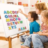 Set Litere Magnetice, 26 Bucăți, Multicolor, &Icirc;nălțime 5cm, 3+ Ani