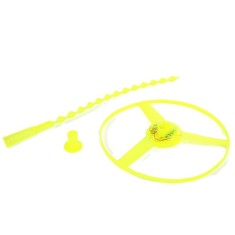 Jucarie disc zburator, flippy, cu lumini, manual, din abs, +14 ani, galben
