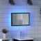 vidaXL Oglindă de baie cu lumini LED, stejar negru, 60x8,5x37 cm 862547