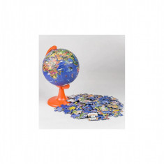 Glob pământesc 15 cm cu puzzle 100 piese încorporat