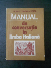 DOINA CONDREA DERER - MANUAL DE CONVERSATIE IN LIMBA ITALIANA foto