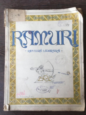 Revista Literara - Ramuri-Anul al XXII-lea Nr. 11-12 1928 foto