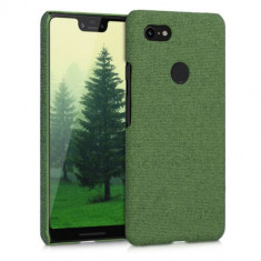 Husa pentru Google Pixel 3 XL, Textil, Verde, 46738.07 foto