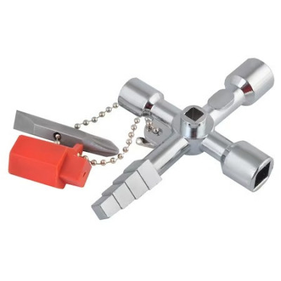 Cheie universala multifunctionala pentru tablouri electrice 6in1 - Gri foto