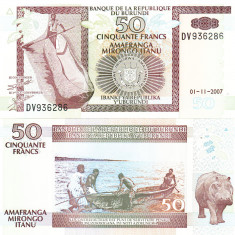 Burundi 50 Francs 2007 P-36 UNC