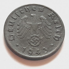 Germania Nazistă 1 reichspfennig 1943 D (Munchen)