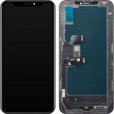 Display cu Touchscreen JK pentru Apple iPhone XS Max, cu Rama, Versiune LCD In-Cell, Negru