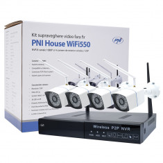 Aproape nou: Kit supraveghere video PNI House WiFi550 NVR 8 canale 1080P si 4 camer foto