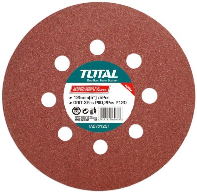 TOTAL - DISC HARTIE ABRAZIVA 125MM - P80,P120 PowerTool TopQuality foto