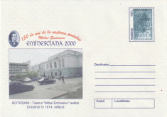 Romania 1999-plic aniversar-EMINESCIANA 2000,Botosani,Teatrul foto