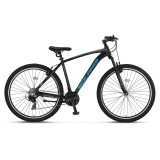 Bicicleta MTB Umit Solaris, 21 viteze, culoare negru albastru, roata 27.5 , cadru din aluminiu, V-brake