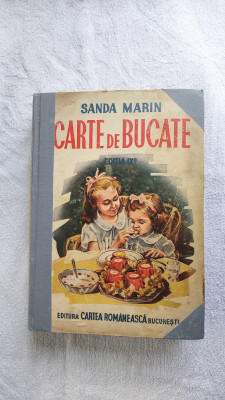 CARTE DE BUCATE , SANDA MARIN ANUL 1943. STARE FOARTE BUNA . foto