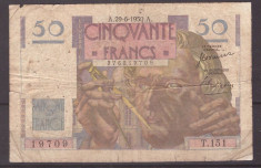 Franta 1950(29-6) - 50 francs, uzata foto