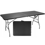 Masa dreptunghiulara pliabila multifunctionala, pentru evenimente, 180x74x74cm, neagra Household NewTrend