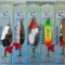 Set 5 lingurite oscilante pentru pescuit la stiuca